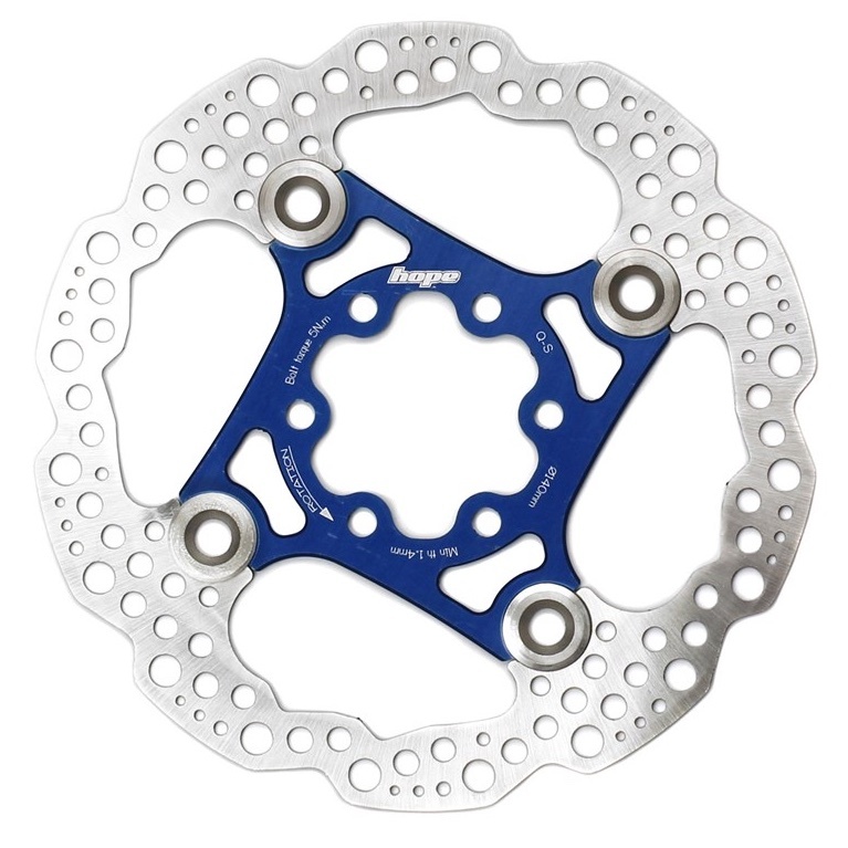 Hope Floating Rotor- 6 bolt - 140mm - Blue | Brilliant Bikes